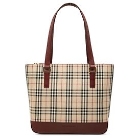 Borsa Tote Burberry Beige House Check Canvas Beige