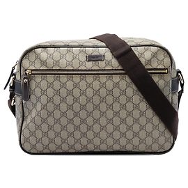 Bolsa Tiracolo Gucci Beige GG Supreme Bege