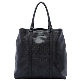 Gucci Joy Vertical Tote mit schwarzem GG-Print Schwarz