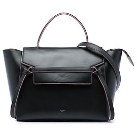 Céline Celine Mini Gürteltasche aus glattem Kalbsleder Schwarz Schwarz