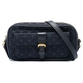 Louis Vuitton Blue Monogram Mini Lin Juliette MM Blu Blu navy