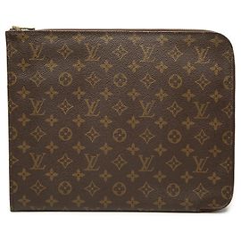 Louis Vuitton Brown Monogram Poche Documents Portfolio 30 Marrone