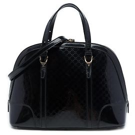 Bolso Gucci Nice Small de charol Microguccissima negro Negro