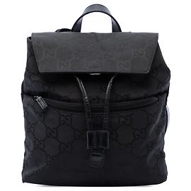 Gucci Black GG Nylon Backpack Black