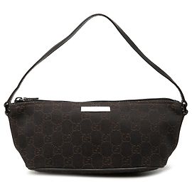 Gucci Brown GG Denim Boat Marrom Castanho escuro