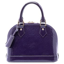 Louis Vuitton Purple Monogram Vernis Alma BB Purple Dark purple