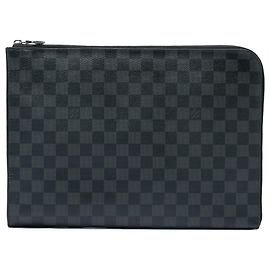 Louis Vuitton Black Damier Graphite Pochette Jour GM Negro