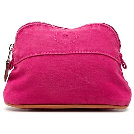 Pochette Hermès Bolide Mini Canvas Rose Rose Autre