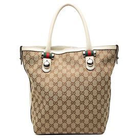 Sac Tote Gucci Beige GG Canvas Web Match Ball Autre