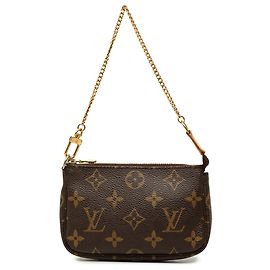 Louis Vuitton Brown Monogram Mini Pochette Accessoires Marrone