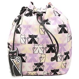 Miu Miu Beuteltasche aus lila Canvas mit Katzen-Print Lila
