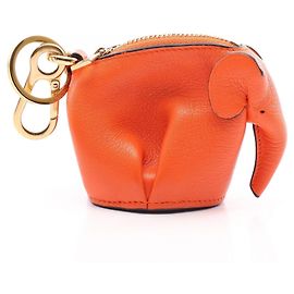 Loewe Elephant Leather Coin Purse Orange