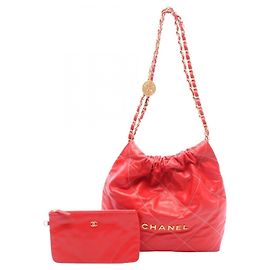Chanel Matelassé 22 Small Shoulder Bag Red