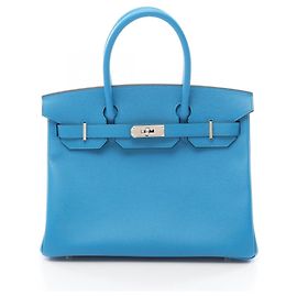 Hermès Bolsa Hermes Birkin 30 Blue Zanzibar Azul