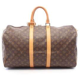 Sac Boston Louis Vuitton Keepall 50 Marron Monogramme