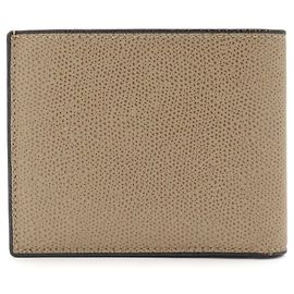 Portefeuille en cuir bi-fold Valextra Beige Sable