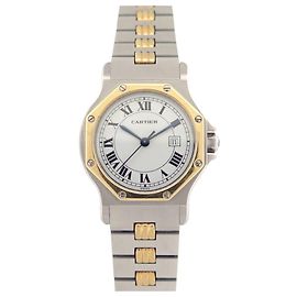 RELÓGIO AUTOMÁTICO VINTAGE CARTIER SANTOS OCTOGONALE GM 2966 PULSEIRA GODRON Outro