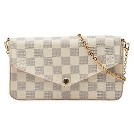 Louis Vuitton Pochette Felicie Chain Shoulder Bag Blanc