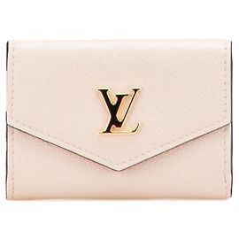 Louis Vuitton Portefeuille Lock Mini Wallet Castaño Beige