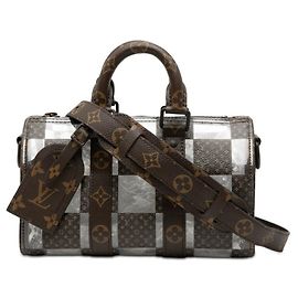 Louis Vuitton Keepall Bandouliere 25 Monogram Chess Marrone
