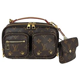 Bolso bandolera Louis Vuitton Utility Monogram Castaño