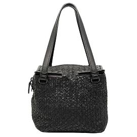 Bottega Veneta Intrecciato Handtasche Schwarz