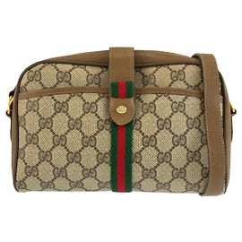 Borsa a tracolla Gucci GG Supreme Marrone Beige
