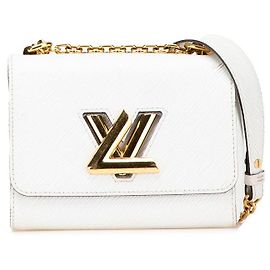 Bolsa de Ombro Louis Vuitton Epi Twist PM Branco
