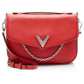 Louis Vuitton Monogram Cuir Very Messenger Red