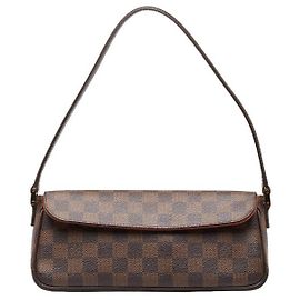 Bolsa de Ombro Louis Vuitton Damier Recoleta Marrom