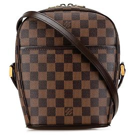 Sac bandoulière Louis Vuitton Damier Ipanema PM Marron