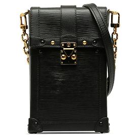 Louis Vuitton Trunk Vertical Chain Shoulder Bag Black