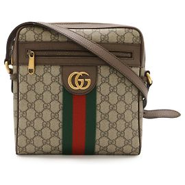 Sac Messenger Gucci Ophidia GG Supreme Rouge Beige Autre Vert