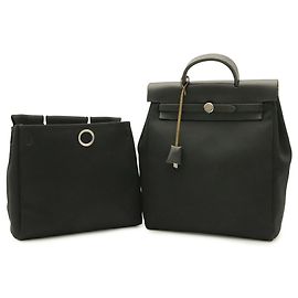 Hermès Herbag Ad PM Zaino/Borsa a mano Nero