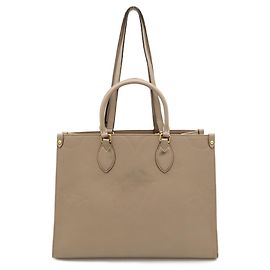 Saco Tote Louis Vuitton Monogram Empreinte OnTheGo MM Cinza