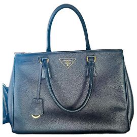 Prada Galleria Saffiano Leder Handtasche Schwarz Schwarz