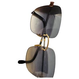 Occhiali da sole Fred Force 10 oro con lenti sfumate grigie D'oro Grigio