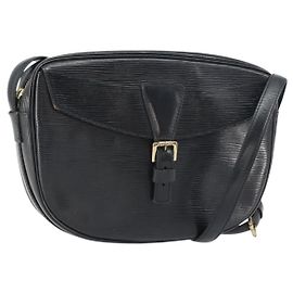 Borsa a tracolla LOUIS VUITTON Epi Jeune Fille MM Nera M52152 LV Auth BA8955 Nero