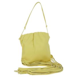 BOTTEGA VENETA Shoulder Bag Leather Yellow Auth 204821M Yellow