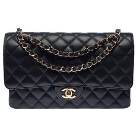 Bolsa CHANEL Timeless/Classique em Couro Azul Marinho - 103954 Azul marinho