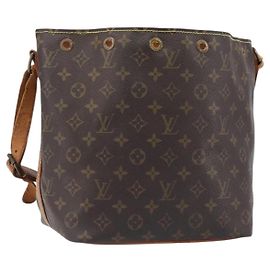 LOUIS VUITTON Monogram Petit Noe Schultertasche M42226 LV Auth 197826 Monogramm