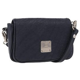 MCM Schultertasche PVC Navy Auth bs37199 Marineblau