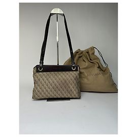 Sac à main Vintage Bottega Veneta Monogram Canvas Beige Brown Beige