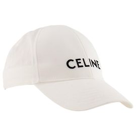Céline CELINE - Casquette Celine en coton blanc (S) White