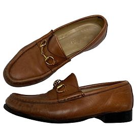 Mocasines Horsebit de cuero Gucci Vintage finales de los 90 Tan EU36.5 Camello