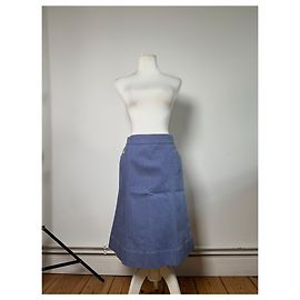 Céline Saia evasê estruturada Celine Vintage Azul Claro S Azul