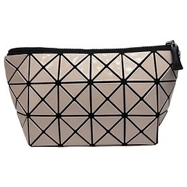 Vintage Issey Miyake Bao Bao Vinyl Cosmetic Pouch Light Pink Black Pink