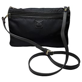 Bolsa Tiracolo com Aba em Nylon Issey Miyake Vintage Final dos anos 1990 Preta Preto