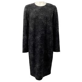 Robe Max Mara en jacquard de laine grise Gris