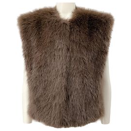 Gilet Paloma in eco-pelliccia marrone AGOLDE Marrone